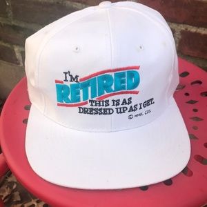 White “Retired” Ballcap